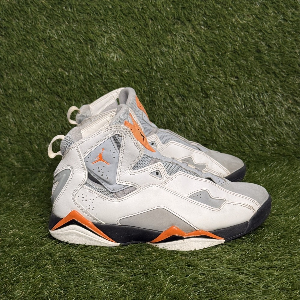 Nike Air Jordan True Flight 342964-118 White Total Orange Wolf Grey Mens 8.5